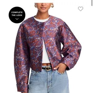 NWT Derek Lam 10 Crosby Floral Jacquard Bomber Jacket